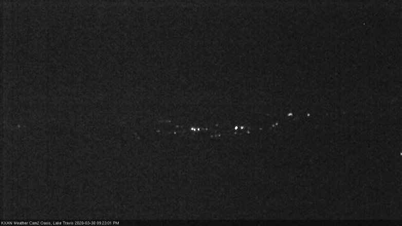 Lake Travis webcam, March 30, 2020 9:25 PM CT