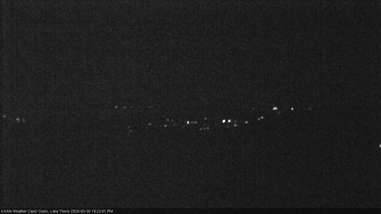 Lake Travis webcam, March 30, 2020 10:25 PM CT