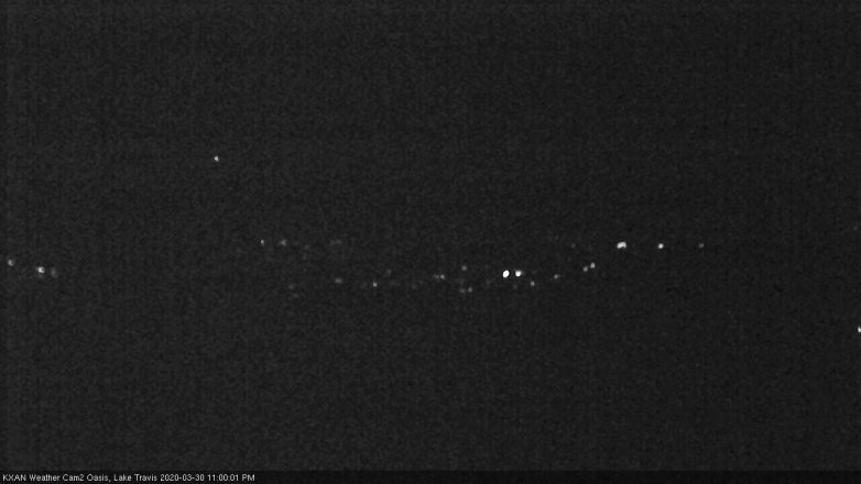 Lake Travis webcam, March 30, 2020 11:00 PM CT