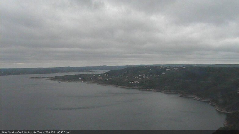 Lake Travis webcam, March 31, 2020 9:45 AM CT