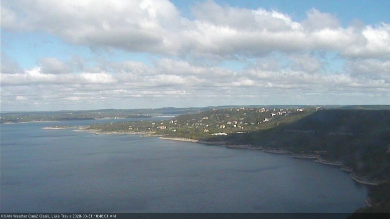 Lake Travis webcam, March 31, 2020 10:45 AM CT