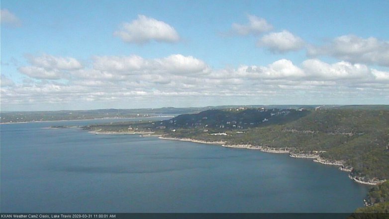 Lake Travis webcam, March 31, 2020 11:00 AM CT