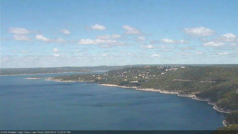 Lake Travis webcam, March 31, 2020 12:25 PM CT