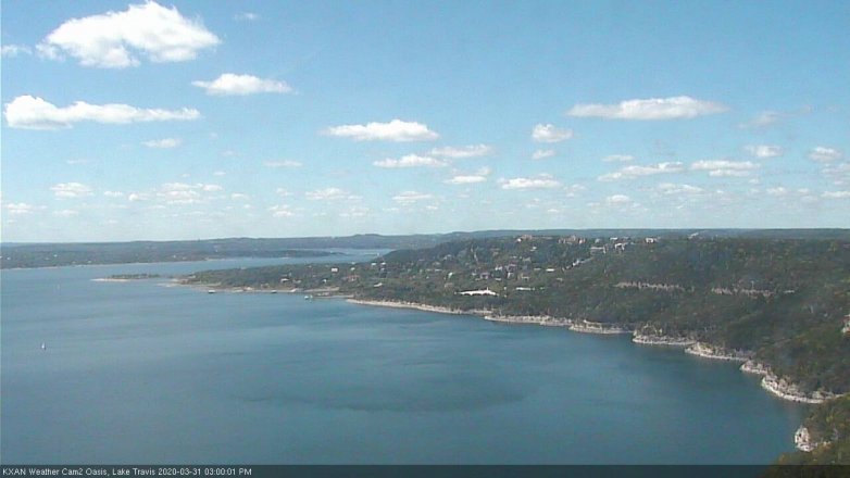 Lake Travis webcam, March 31, 2020 3:00 PM CT