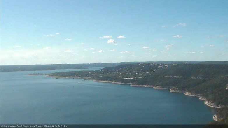 Lake Travis webcam, March 31, 2020 4:25 PM CT