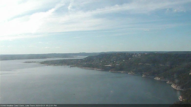Lake Travis webcam, March 31, 2020 5:25 PM CT