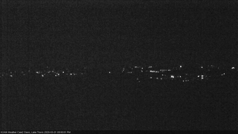Lake Travis webcam, March 31, 2020 9:00 PM CT