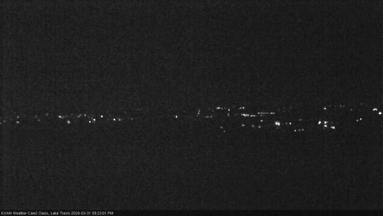 Lake Travis webcam, March 31, 2020 9:25 PM CT