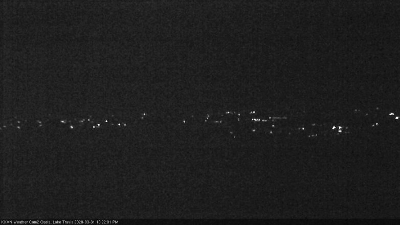 Lake Travis webcam, March 31, 2020 10:25 PM CT