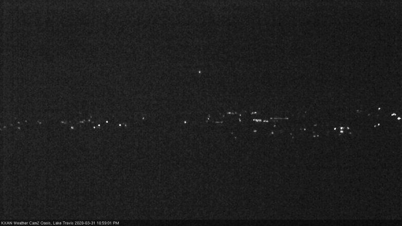 Lake Travis webcam, March 31, 2020 11:00 PM CT