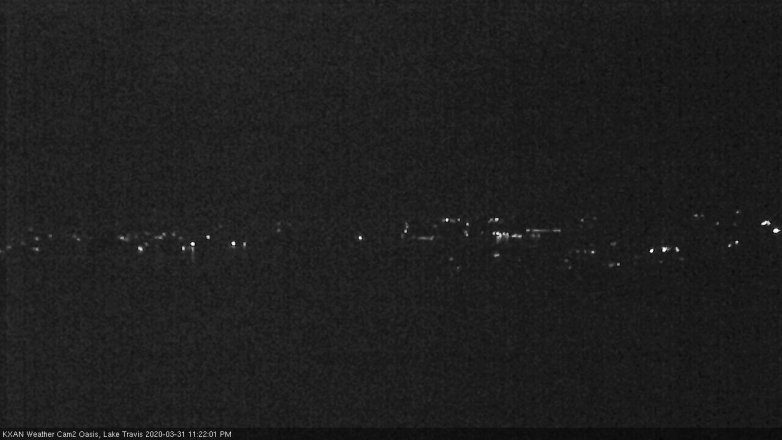 Lake Travis webcam, March 31, 2020 11:25 PM CT