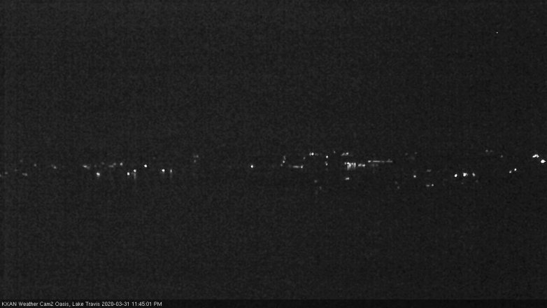 Lake Travis webcam, March 31, 2020 11:45 PM CT