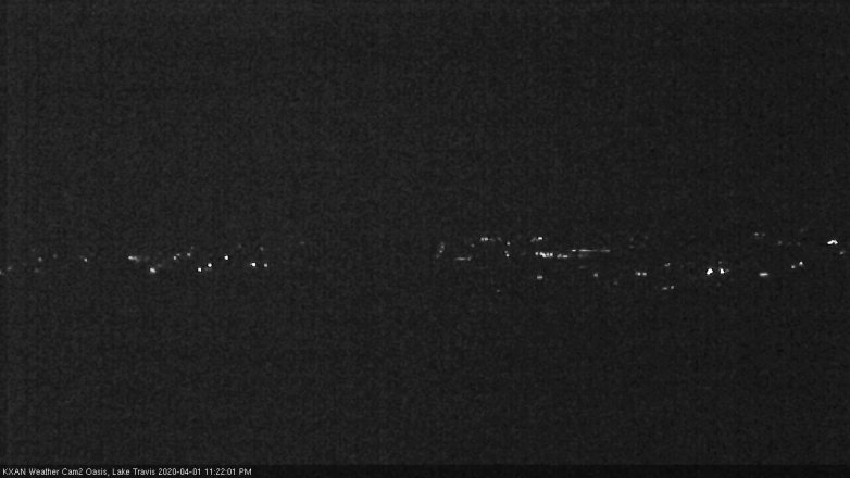 Lake Travis webcam, April 1, 2020 11:25 PM CT