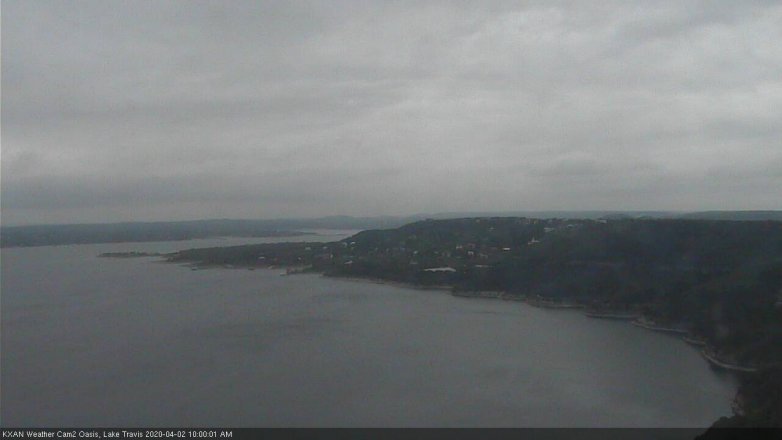 Lake Travis webcam, April 2, 2020 10:00 AM CT