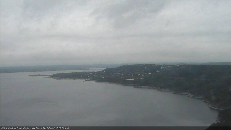 Lake Travis webcam, April 2, 2020 10:25 AM CT