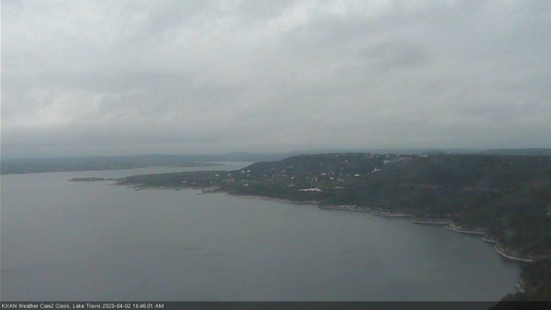 Lake Travis webcam, April 2, 2020 10:45 AM CT