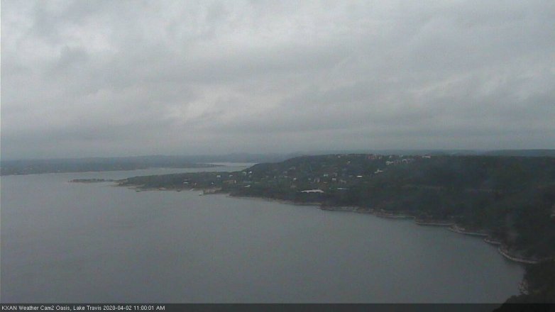 Lake Travis webcam, April 2, 2020 11:00 AM CT