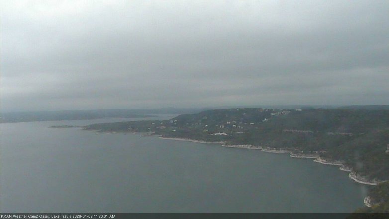 Lake Travis webcam, April 2, 2020 11:25 AM CT