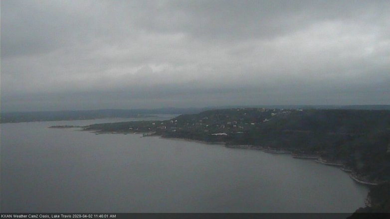 Lake Travis webcam, April 2, 2020 11:45 AM CT