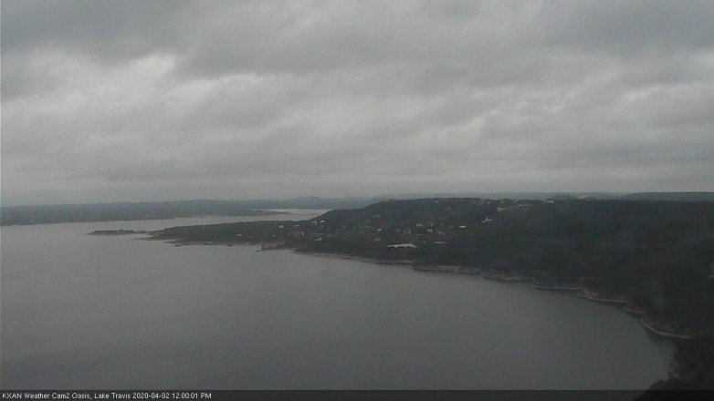 Lake Travis webcam, April 2, 2020 12:00 PM CT