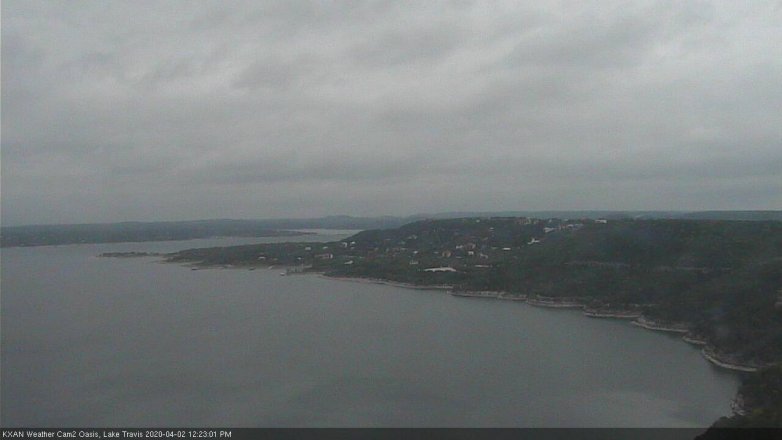 Lake Travis webcam, April 2, 2020 12:25 PM CT