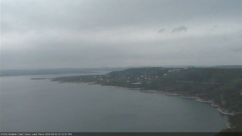Lake Travis webcam, April 2, 2020 1:25 PM CT