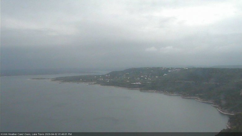 Lake Travis webcam, April 2, 2020 1:45 PM CT