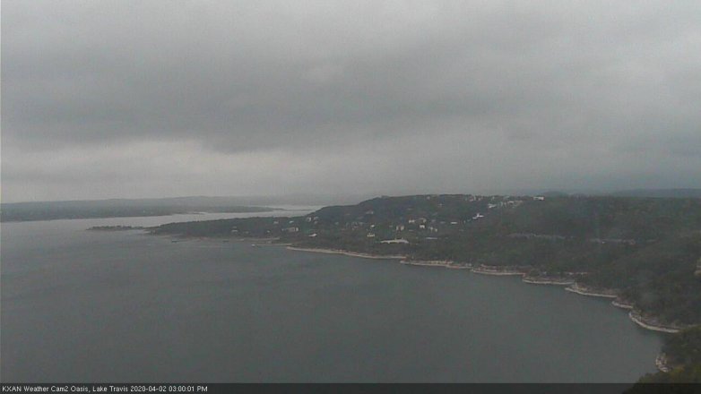 Lake Travis webcam, April 2, 2020 3:00 PM CT