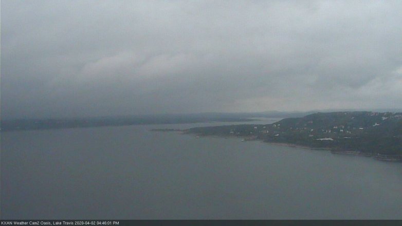 Lake Travis webcam, April 2, 2020 4:45 PM CT