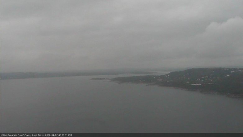 Lake Travis webcam, April 2, 2020 5:00 PM CT