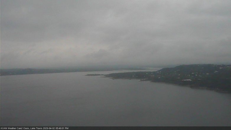 Lake Travis webcam, April 2, 2020 5:45 PM CT