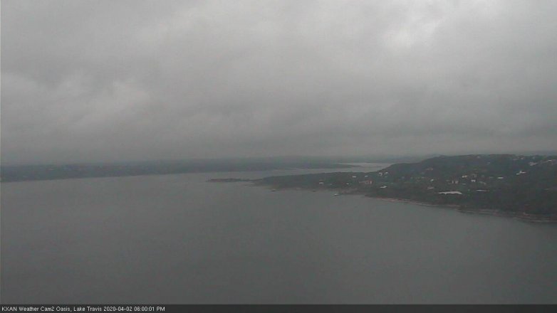 Lake Travis webcam, April 2, 2020 6:00 PM CT