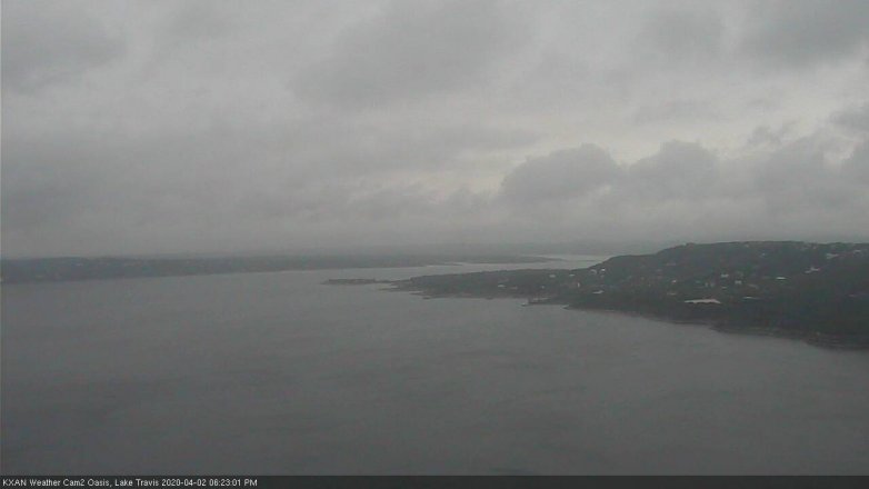 Lake Travis webcam, April 2, 2020 6:25 PM CT