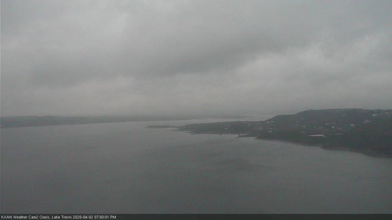 Lake Travis webcam, April 2, 2020 7:00 PM CT