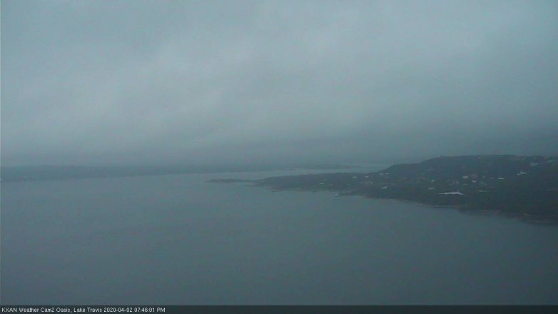 Lake Travis webcam, April 2, 2020 7:45 PM CT