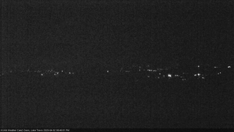 Lake Travis webcam, April 2, 2020 8:45 PM CT