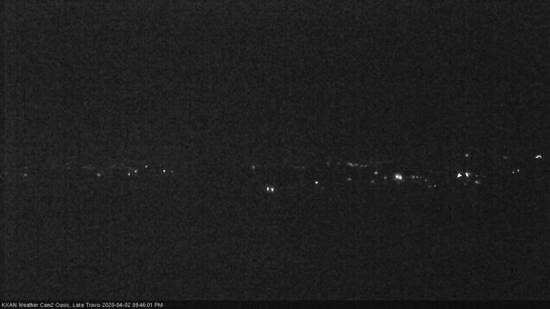 Lake Travis webcam, April 2, 2020 9:45 PM CT