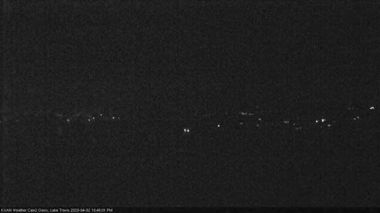 Lake Travis webcam, April 2, 2020 10:45 PM CT