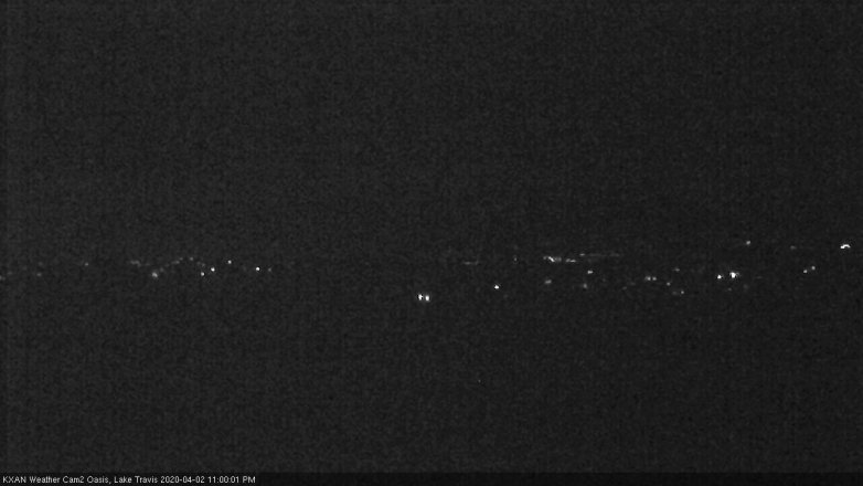 Lake Travis webcam, April 2, 2020 11:00 PM CT