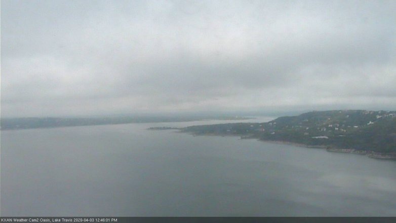 Lake Travis webcam, April 3, 2020 12:45 PM CT