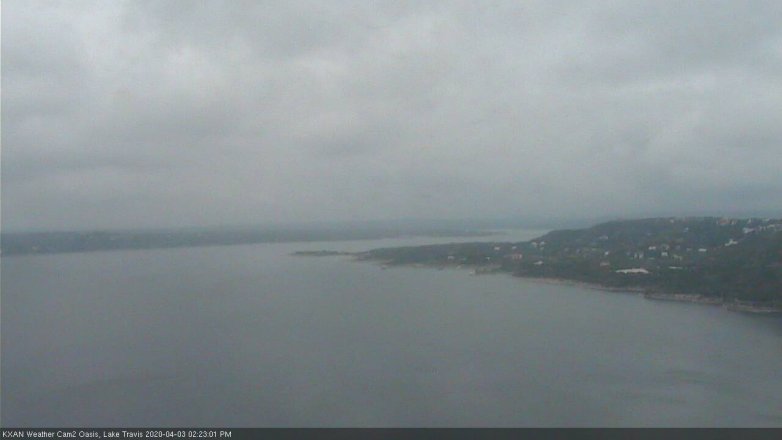 Lake Travis webcam, April 3, 2020 2:25 PM CT