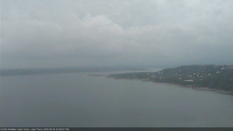 Lake Travis webcam, April 3, 2020 2:45 PM CT