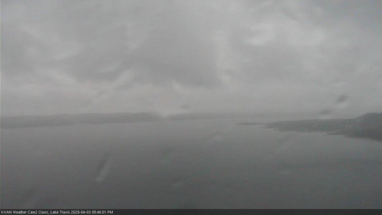 Lake Travis webcam, April 3, 2020 5:45 PM CT