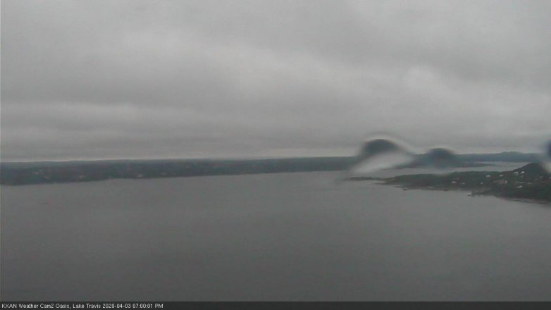 Lake Travis webcam, April 3, 2020 7:00 PM CT