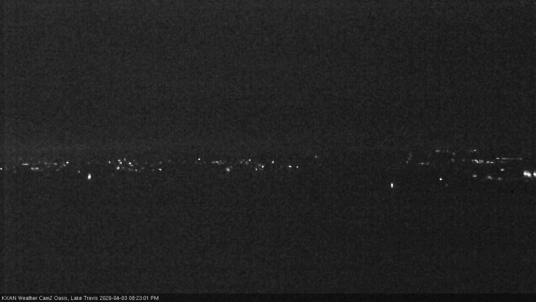 Lake Travis webcam, April 3, 2020 8:25 PM CT