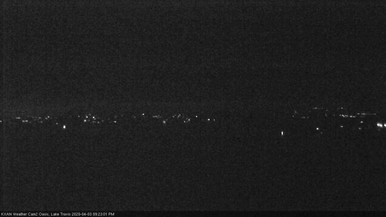 Lake Travis webcam, April 3, 2020 9:25 PM CT