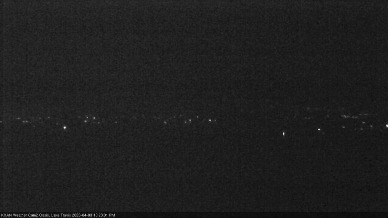 Lake Travis webcam, April 3, 2020 10:25 PM CT