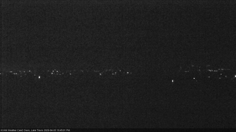 Lake Travis webcam, April 3, 2020 10:45 PM CT