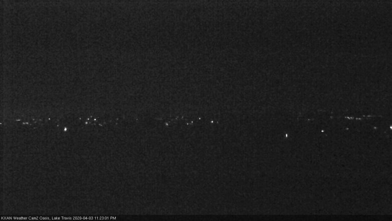 Lake Travis webcam, April 3, 2020 11:25 PM CT