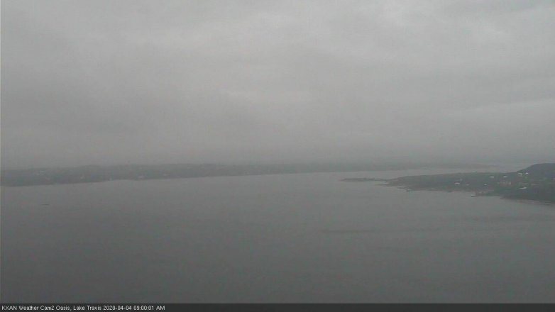 Lake Travis webcam, April 4, 2020 9:00 AM CT